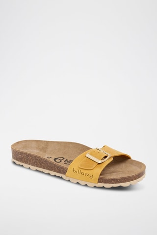 Mules en cuir - Jaune