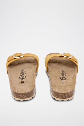 Mules en cuir - Jaune