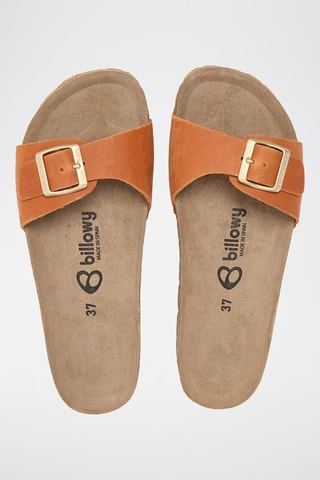 Mules en cuir - Orange