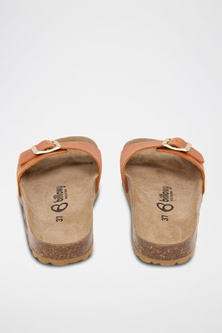 Mules en cuir - Orange