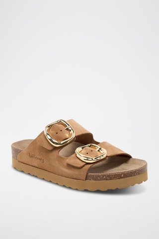 Mules em couro - Laranja