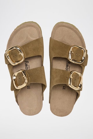 Mules em nobuck - Caqui