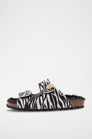 Mules Preto e rosa mesclado