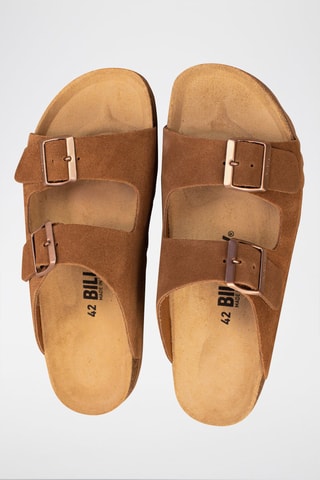 Mules em nobuck Camel