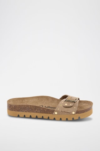 Mules en nubuck - Marron foncé