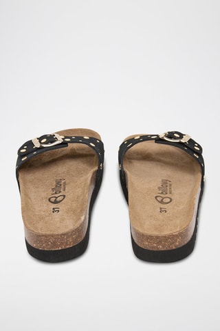 Mules en nubuck - Noir