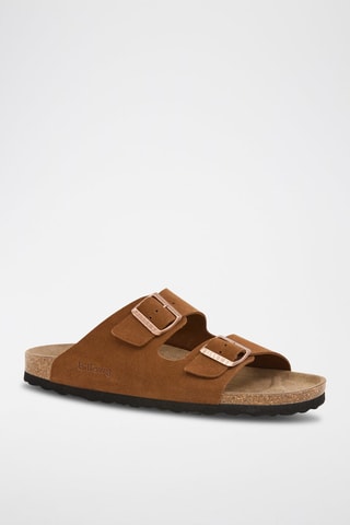 Mules em nobuck - Castanho