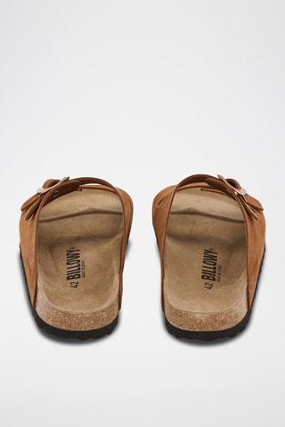 Mules em nobuck - Castanho