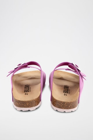 Mules em nobuck Malva-claro