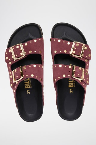 Mules em couro - Vermelho