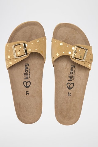 Mules em couro - Castanho