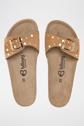 Mules em couro - Camel