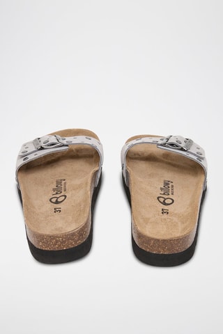 Mules em nobuck - Cinzento-claro