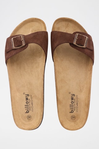 Mules de nobuck Rosso 
Castanho