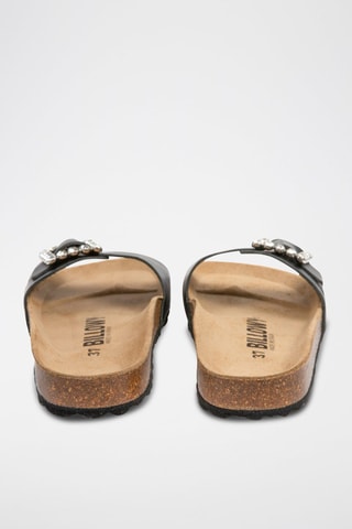 Mules em couro Preto