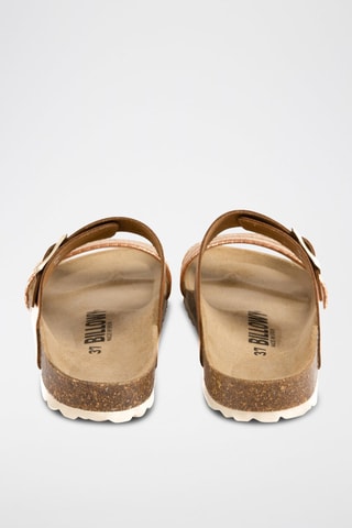 Mules em couro Camel