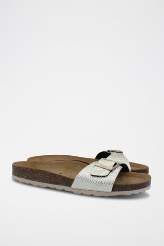 Mules Rosso Prateado