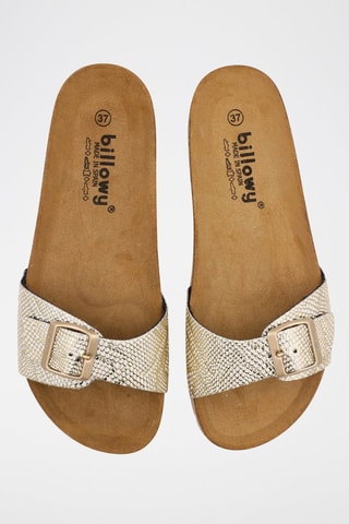 Mules Rosso Prateado