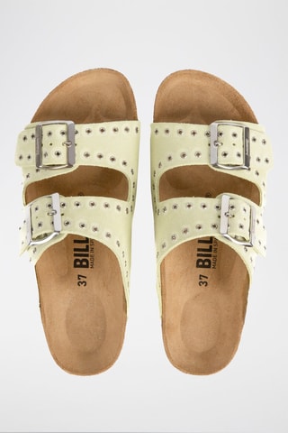 Mules em nobuck Verde-claro