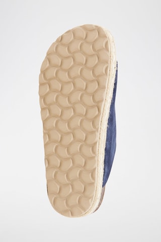 Mules com plataforma em nobuck - Azul