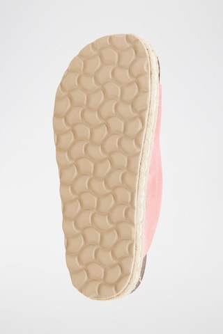 Mules com plataforma em nobuck - Rosa