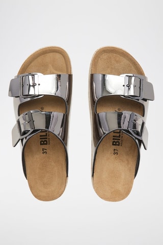 Mules com plataforma - Cinzento