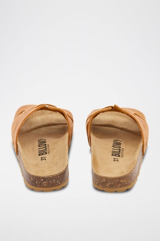 Mules en cuir - Orange