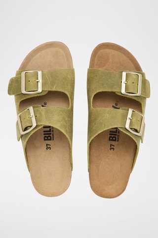 Mules em nobuck - Verde