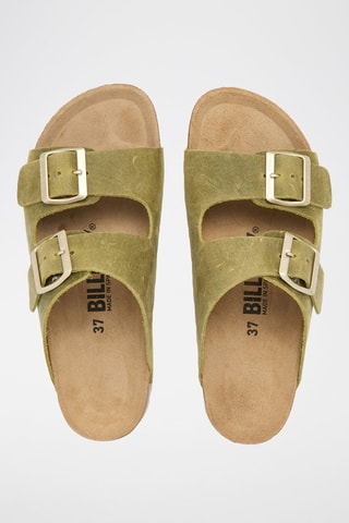 Mules em couro - Verde