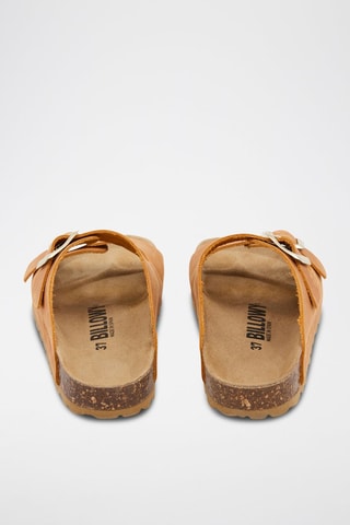 Mules em couro - Laranja