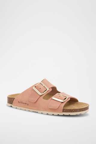 Mules em couro - Rosa