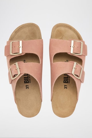 Mules em couro - Rosa