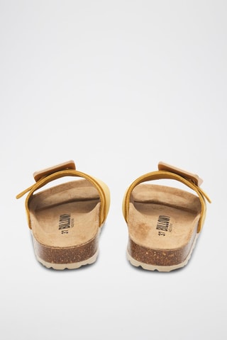 Mules en nubuck - Jaune