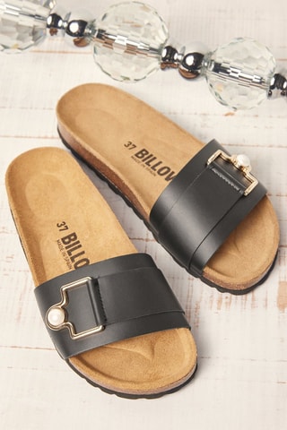 Mules en cuir - Noir