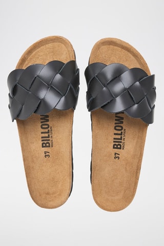 Mules en cuir - Noir 