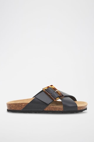 Mules em couro - Preto