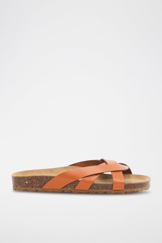 Mules en cuir - Camel