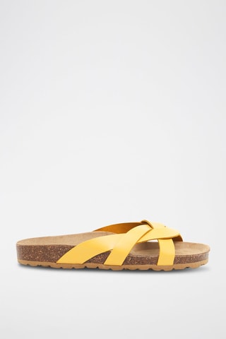 Mules en cuir - Jaune