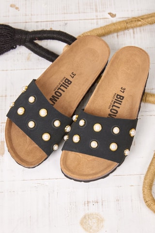 Mules en nubuck - Noir