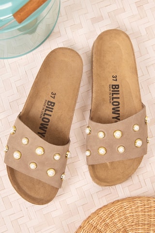 Mules en nubuck - Marron