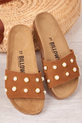 Mules en nubuck - Camel