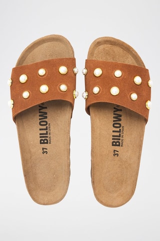 Mules en nubuck - Camel