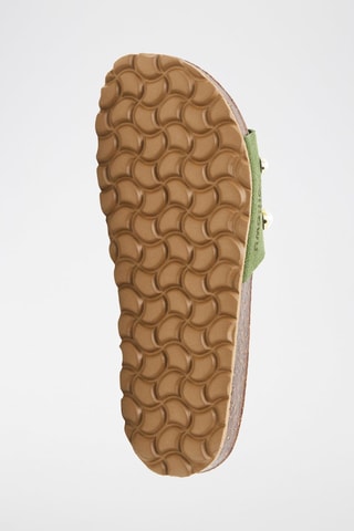 Mules en nubuck - Vert clair