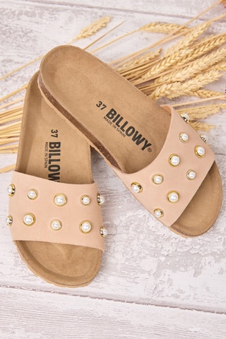 Mules en nubuck - Rose poudré