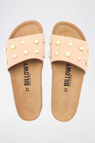 Mules en nubuck - Rose poudré