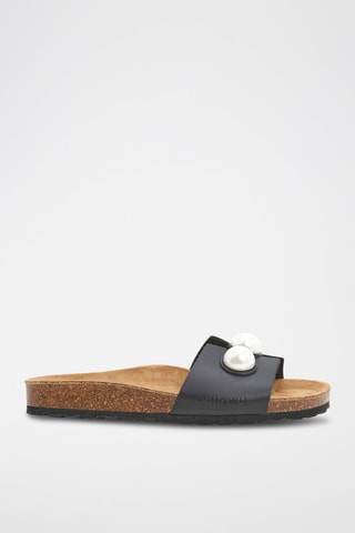 Mules en cuir - Noir