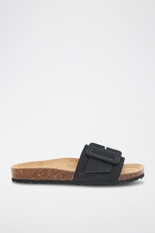 Mules en nubuck - Noir