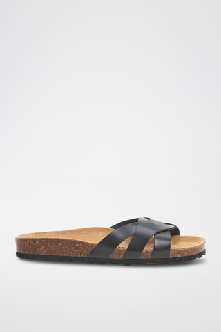 Mules en cuir - Noir