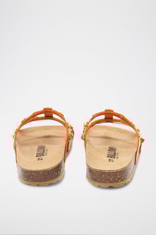 Mules em couro - Laranja