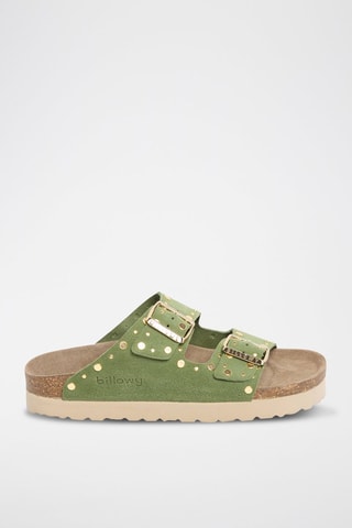 Mules em couro - Verde